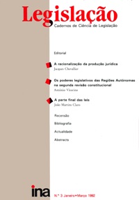 Legislação : cadernos de ciência de legislação N.3 (Jan-Mar.1992)